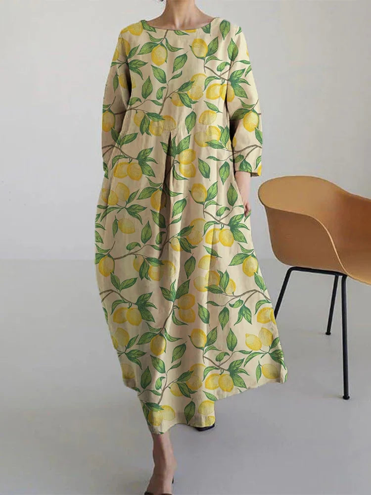 MaisonNox® | Midi Jurk met Bloemenprint en Comfortabele, Luchtige Stijl Perfect voor de Zomer