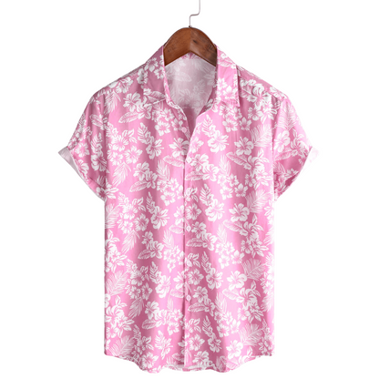 MaisonNox® | Hawaïblouse met korte mouwen en bloemenpatroon