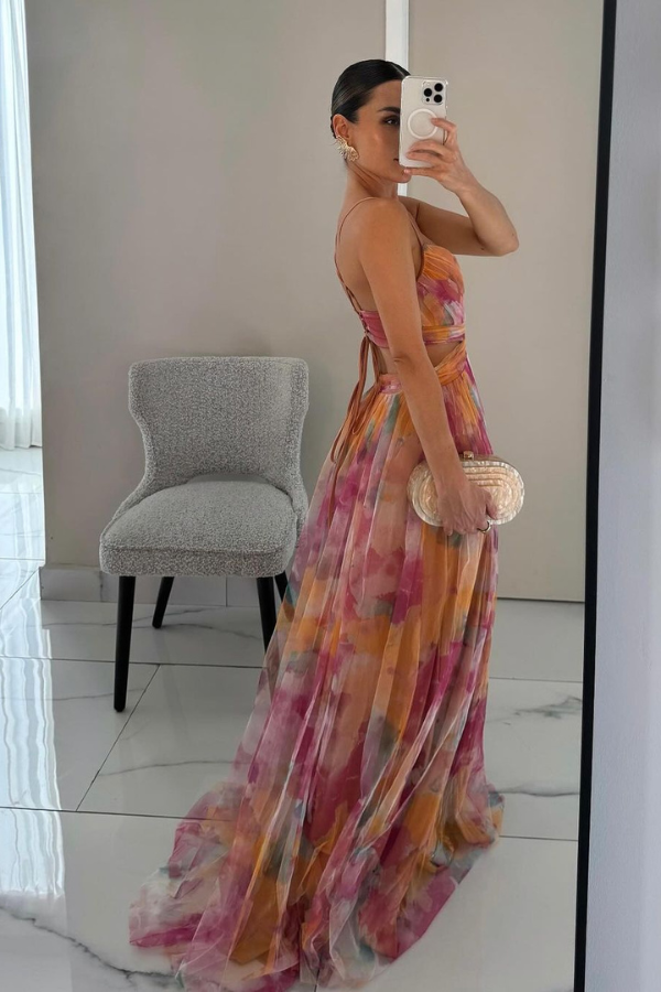 MaisonNox® | Maxi Boheemse Jurk met Romantische Bloemenprint