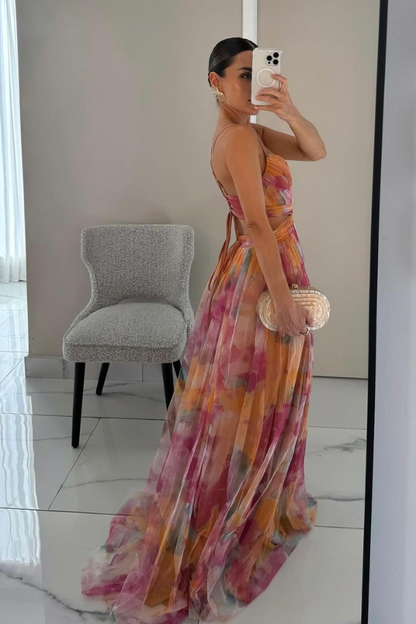 MaisonNox® | Maxi Boheemse Jurk met Romantische Bloemenprint