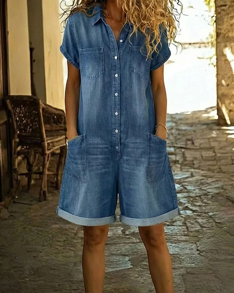 maisonnox® | Capri Denim Jumpsuit
