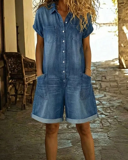 maisonnox® | Capri Denim Jumpsuit