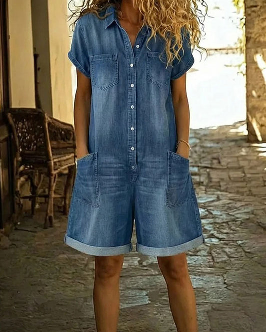 maisonnox® | Capri Denim Jumpsuit
