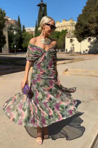 maisonnox® | Elegante feestelijke maxi-jurk met V-hals