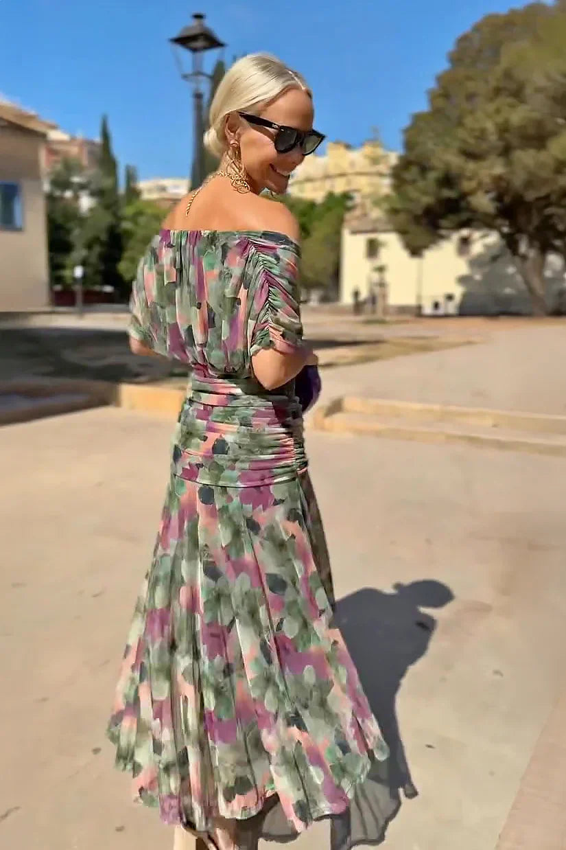 maisonnox® | Elegante feestelijke maxi-jurk met V-hals