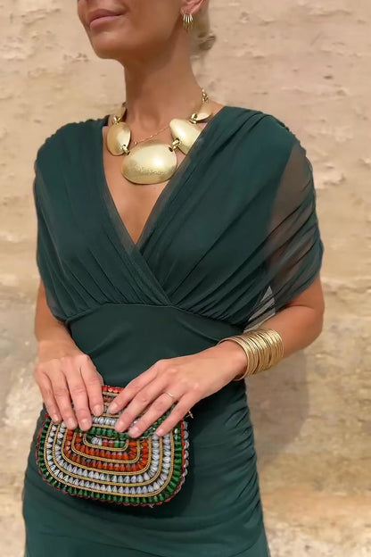 maisonnox® | Elegante feestelijke maxi-jurk met V-hals
