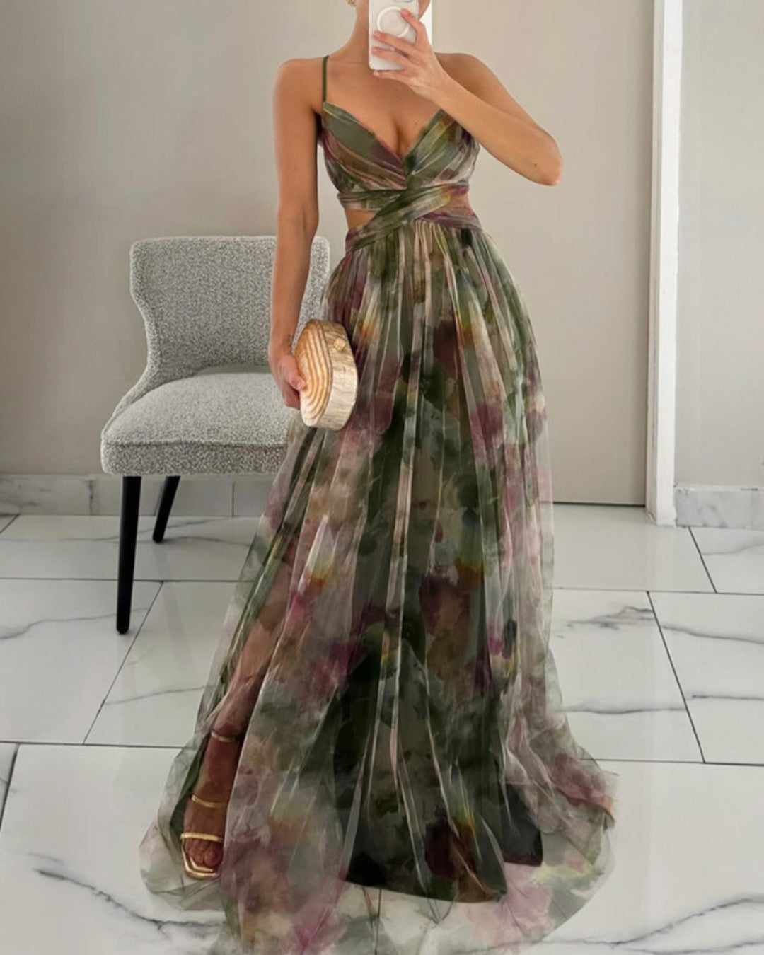 maisonnox® | Betoverende maxi-jurk met bloemenprint