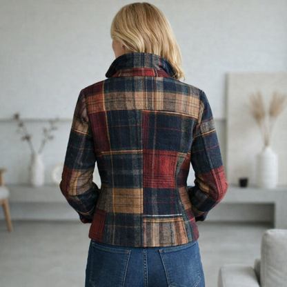 MaisonNox®| Geruite Tussenjas met Comfortabele Warmte en Tijdloze Stadsstijl