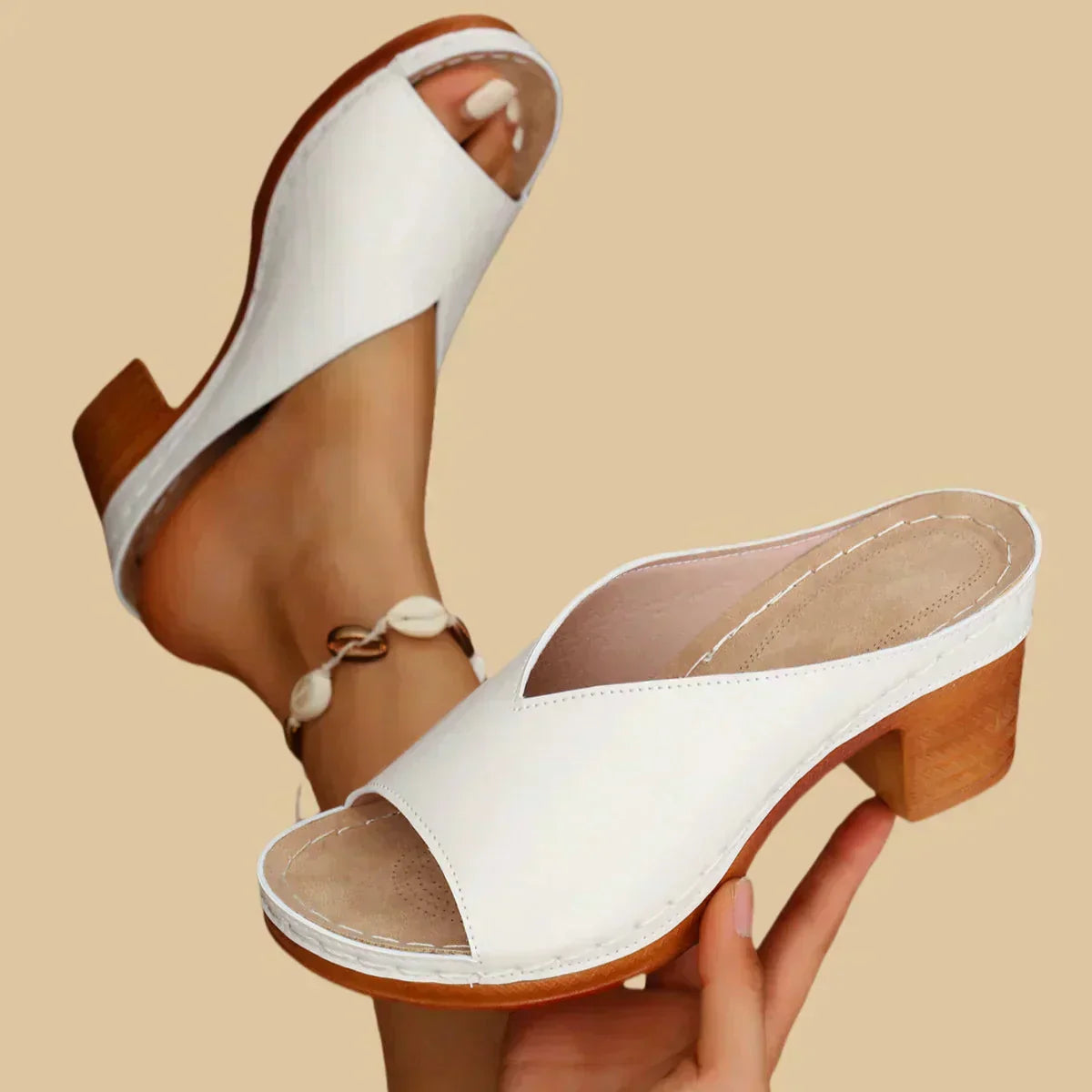 MaisonNox®| Orthopedische Sandalen met Brede Hak Elegant en Comfortabel voor Elke Dag