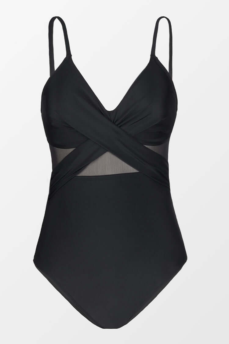 MaisonNox® | Eénstuk Badpak met Transparante Accenten en Elegante Corrigerende Pasvorm