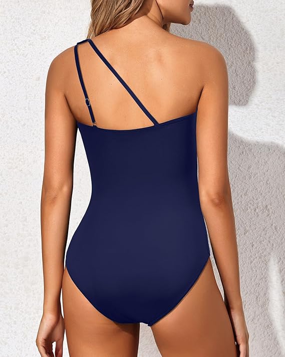 MaisonNox® | Eén-schouder Badpak met Buikcontrole en Flatterende Silhouette