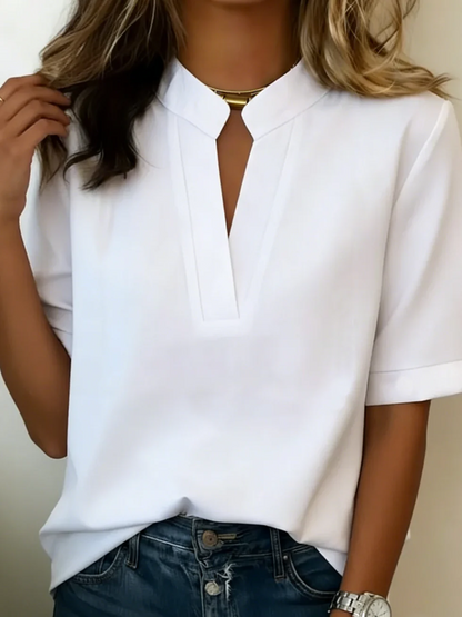 maisonnox® | Blouse met V-hals en Korte Mouwen (TIJDELIJK 1+1 GRATIS!)