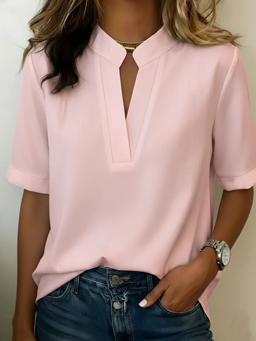 maisonnox® | Blouse met V-hals en Korte Mouwen (TIJDELIJK 1+1 GRATIS!)