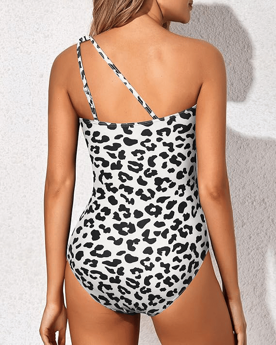 MaisonNox® | Eén-schouder Badpak met Buikcontrole en Flatterende Silhouette