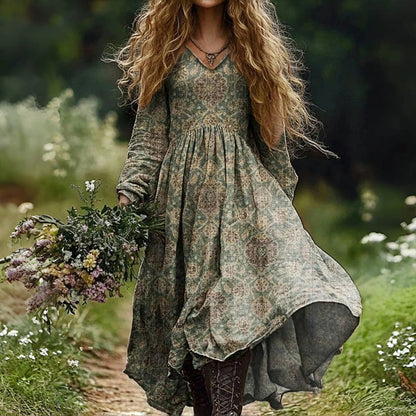 maisonnox® | Vintage jurk met etnische print