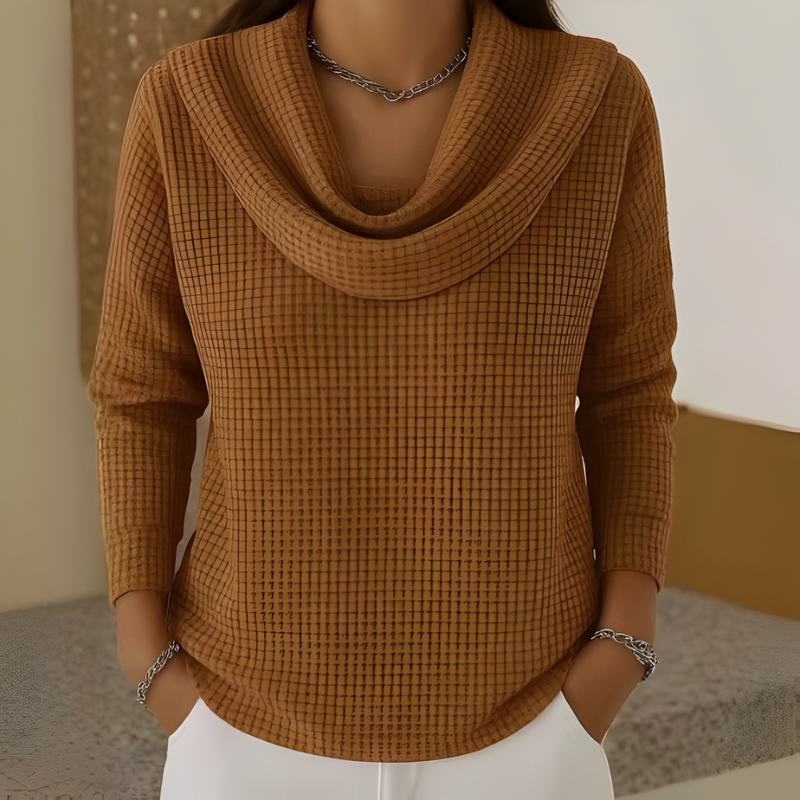 MaisonNox®| Elegante Trui met Warm Comfort en Vloeiende Watervalhals voor Elke Dag