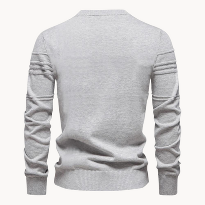 MaisonNox®| Katoenen herentrui met streepdesign