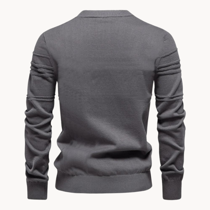 MaisonNox®| Katoenen herentrui met streepdesign