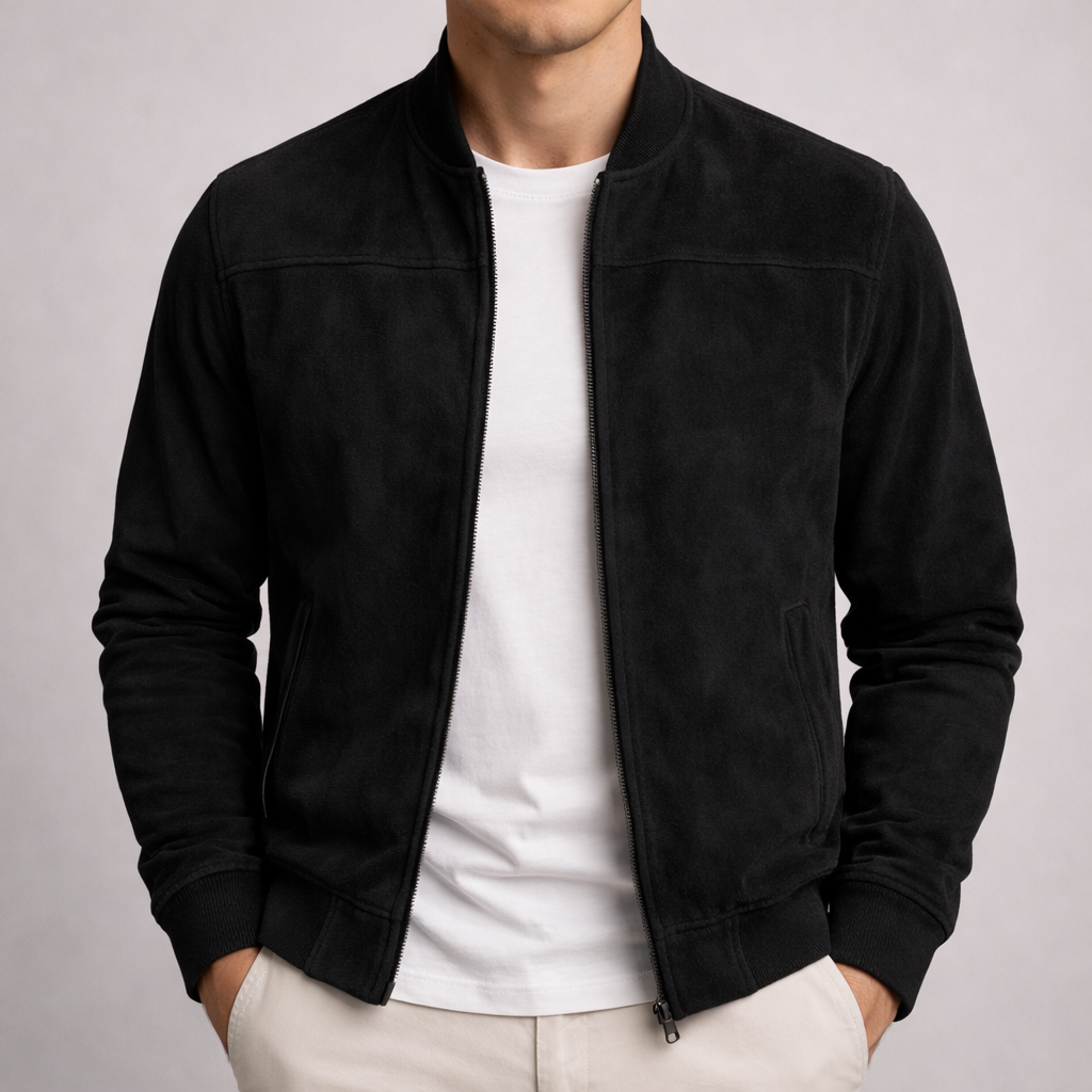 maisonnox® | Suede Bomber Jacket