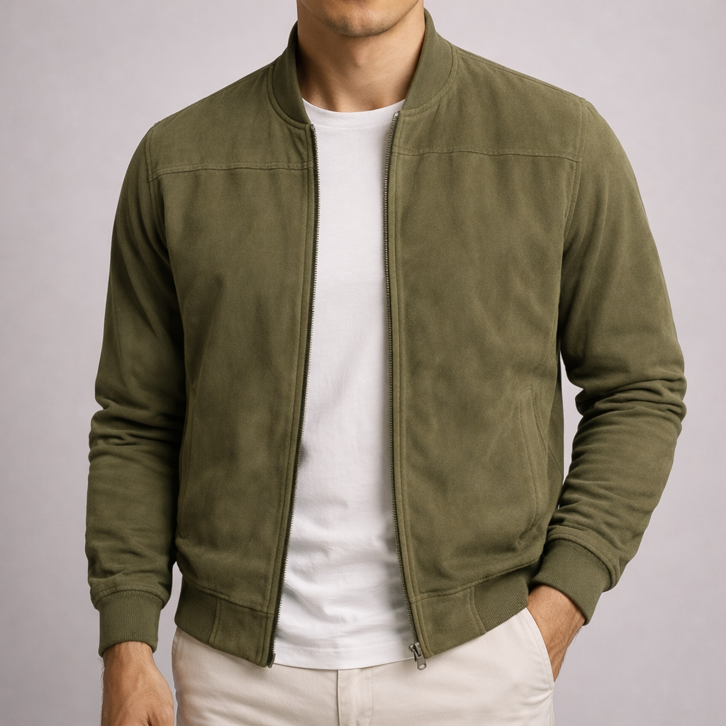 maisonnox® | Suede Bomber Jacket