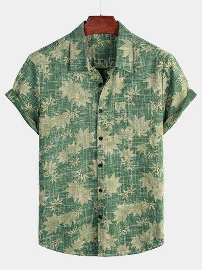 MaisonNox® | Katoenen Hawaii Overhemd met Korte Mouwen