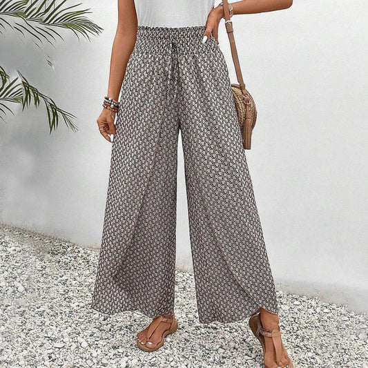 maisonnox® | Casual broek met wijde pijpen