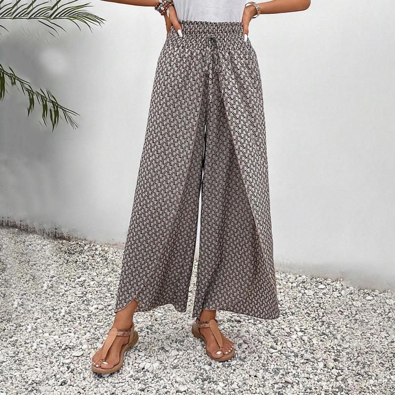 maisonnox® | Casual broek met wijde pijpen