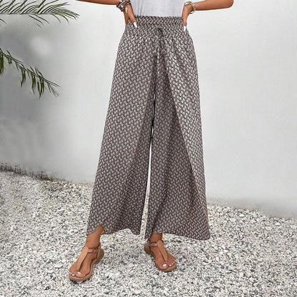 maisonnox® | Casual broek met wijde pijpen