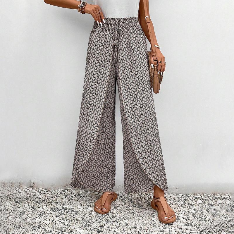 maisonnox® | Casual broek met wijde pijpen