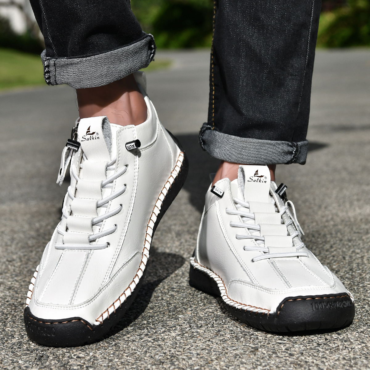 MaisonNox® | Nubuckleder Schoenen met Rits voor Mannen