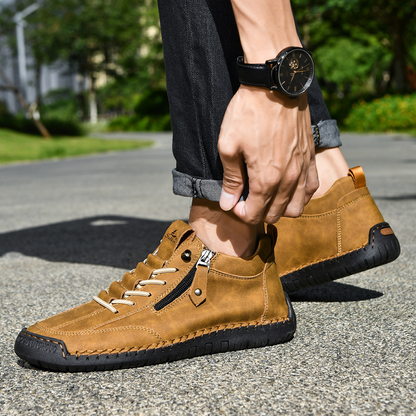 MaisonNox® | Nubuckleder Schoenen met Rits voor Mannen