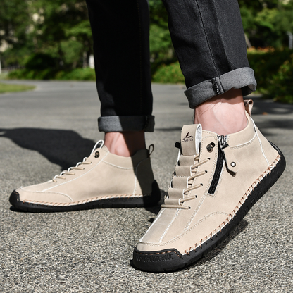 MaisonNox® | Nubuckleder Schoenen met Rits voor Mannen
