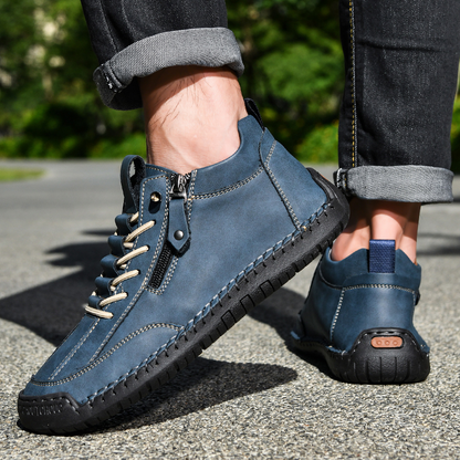 MaisonNox® | Nubuckleder Schoenen met Rits voor Mannen