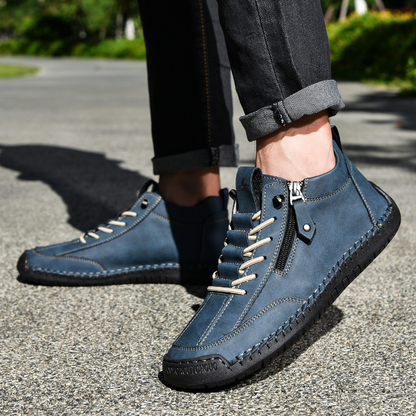 MaisonNox® | Nubuckleder Schoenen met Rits voor Mannen