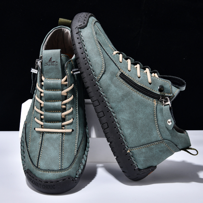 MaisonNox® | Nubuckleder Schoenen met Rits voor Mannen