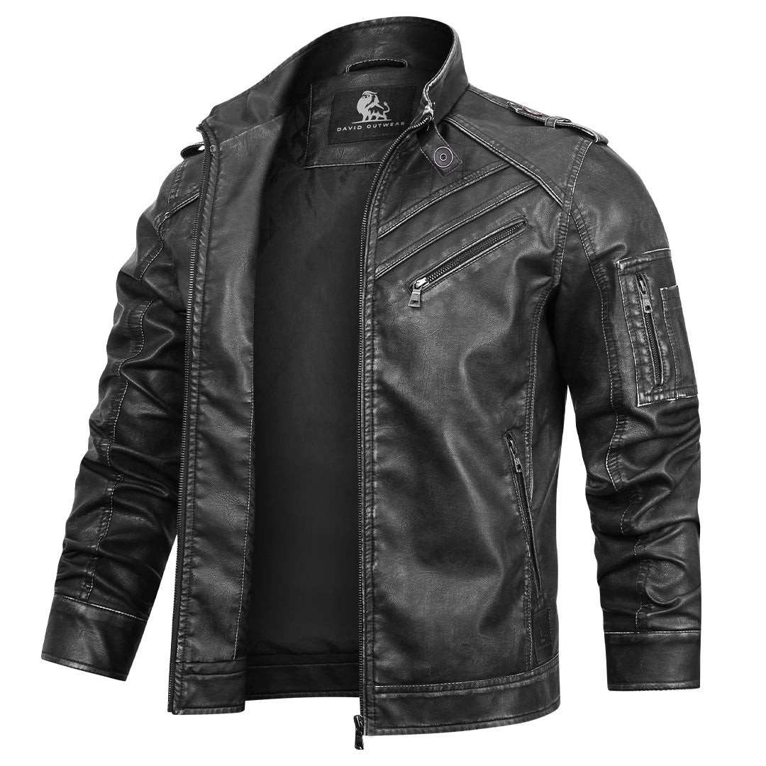 MaisonNox®  | Ritsen & Rock Leren Jas
