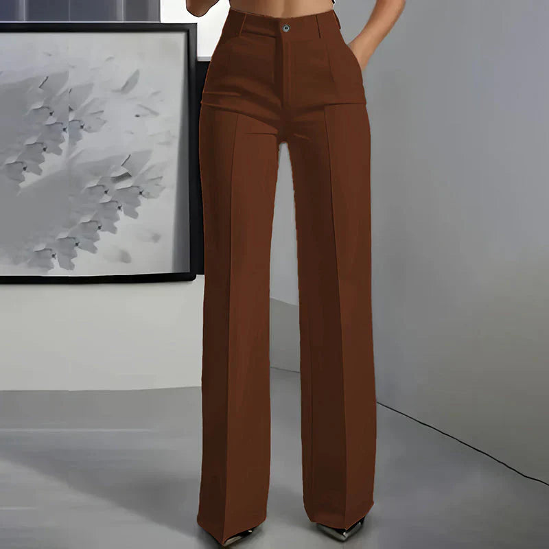 MaisonNox® | Chic hoge taillebroek met flatterende pasvorm voor werk en elegante momenten