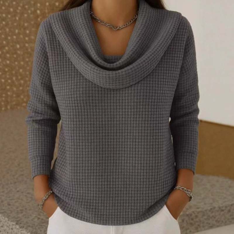 MaisonNox®| Elegante Trui met Warm Comfort en Vloeiende Watervalhals voor Elke Dag