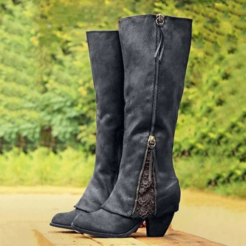 MaisonNox® | Hoge Knielaarzen