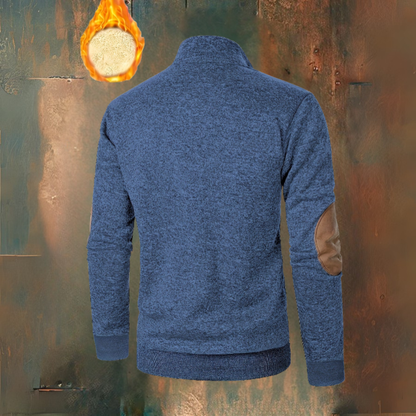 MaisonNox® Warme fleece trui met knoopsluiting
