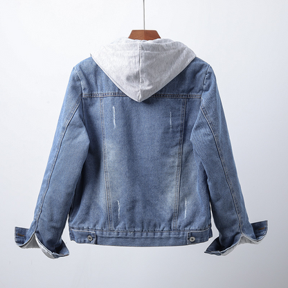 MaisonNox®| Denim Jas met Warme Voering en Casual Stijl