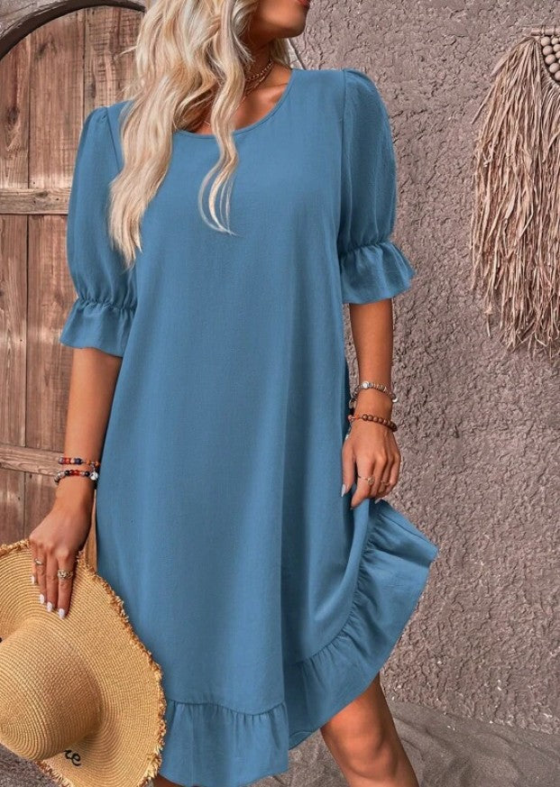 MaisonNox® | Midi-jurk met Flatterende Lijn en Veelzijdige Elegantie voor Dag en Nacht