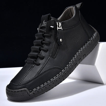 MaisonNox® | Nubuckleder Schoenen met Rits voor Mannen