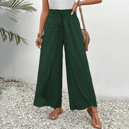 maisonnox® | Casual broek met wijde pijpen