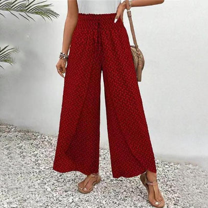 maisonnox® | Casual broek met wijde pijpen