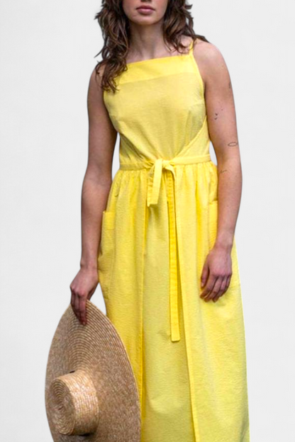MaisonNox® | Lange Jurk met Verstelbare Lussen voor Romantische Stijl en Zomerse Comfort