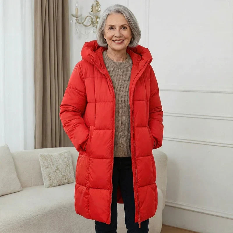 MaisonNox® | Lange Gewatteerde Winterjas met Warm Comfort en Tijdloze Stijl