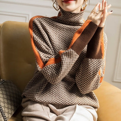 MaisonNox® | Trui met Col voor Warme Stijl en Contrasterende Klasse