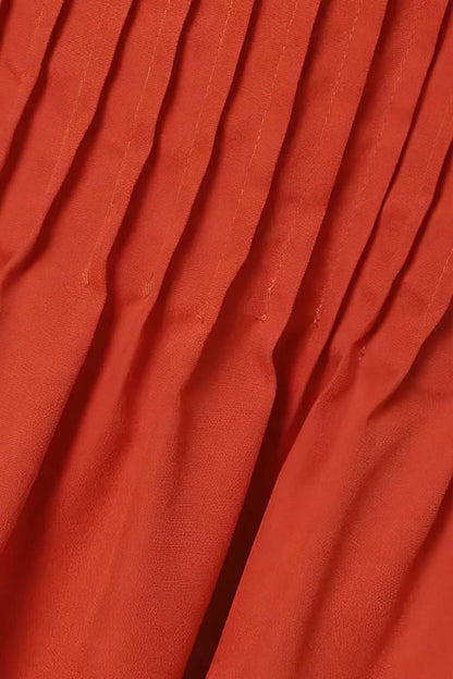 maisonnox® | Terracottakleurige Midi Jurk