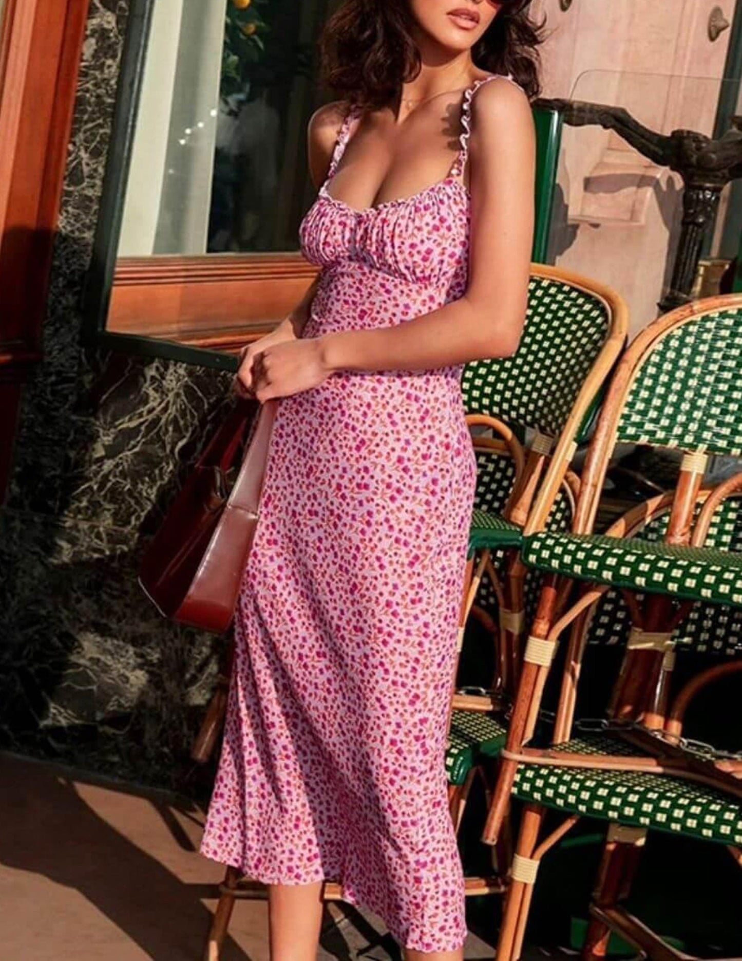 MaisonNox® | Mouwloze bloemenprint jurk